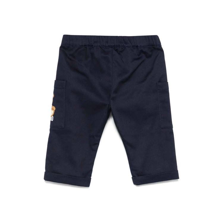 MOSCHINO Pantaloni blu navy Teddy Bear neonato