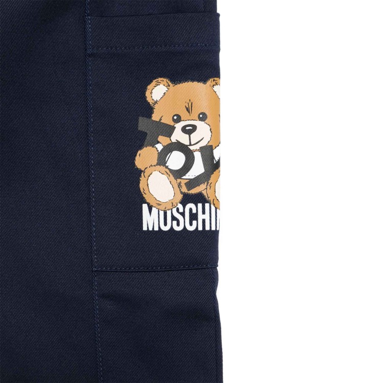 MOSCHINO Pantaloni blu navy Teddy Bear neonato