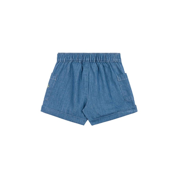 MOSCHINO Shorts in denim con logo Teddy neonati