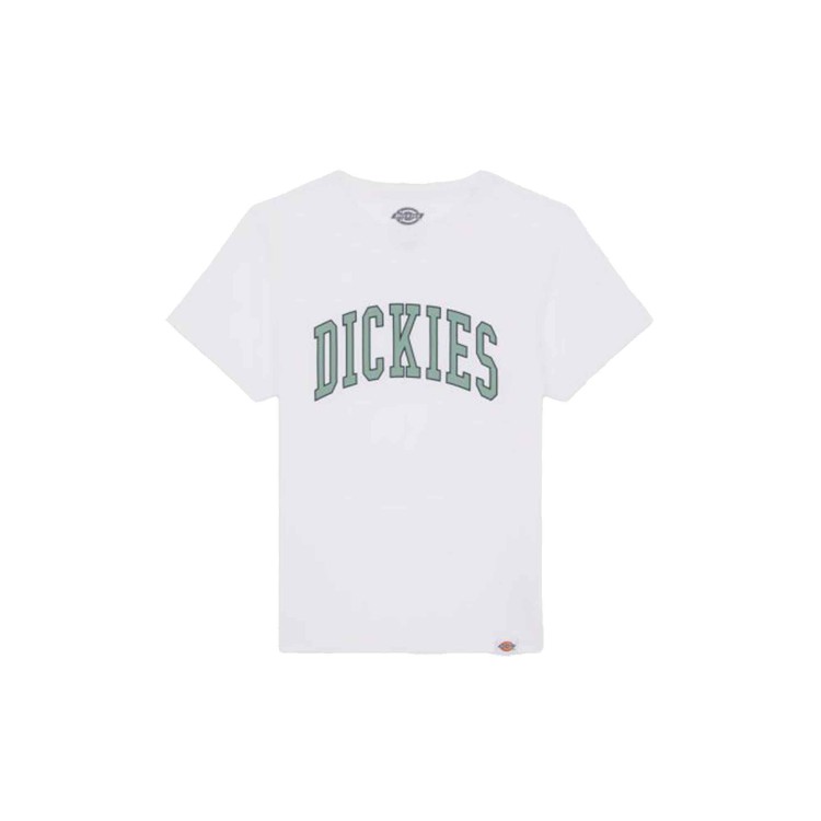 DICKIES T-shirt bianca con logo verde bambini