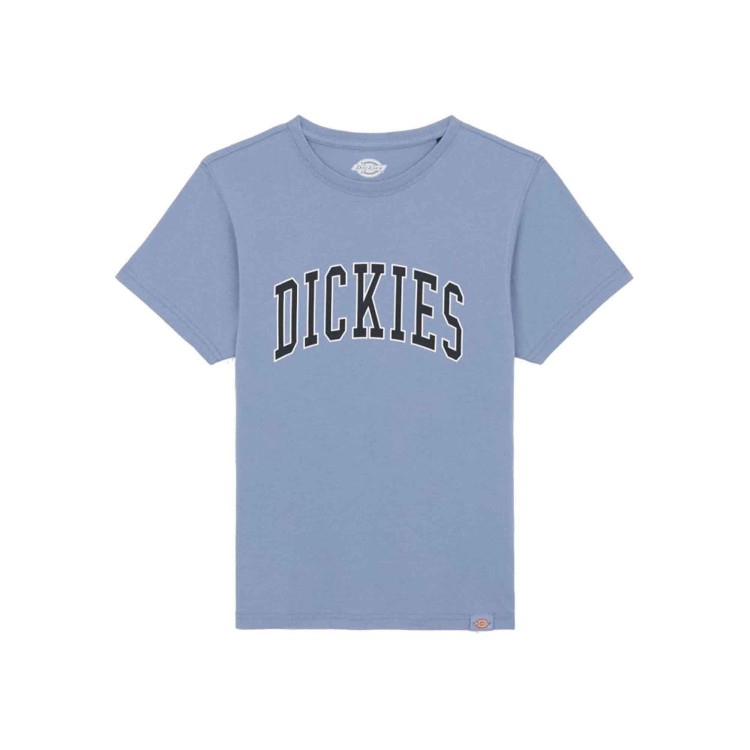 DICKIES T-shirt azzurra con logo bianco bambini