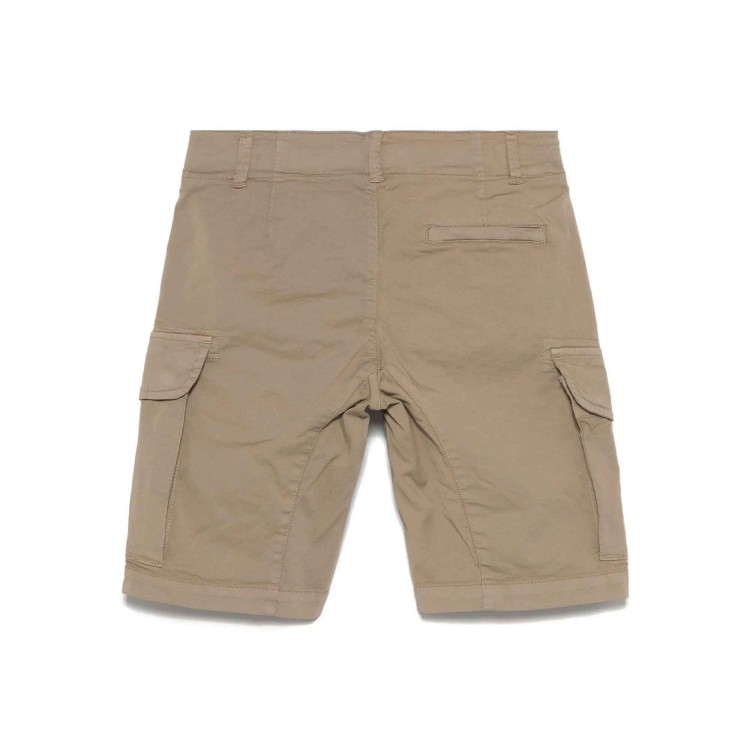 C.P. COMPANY Shorts cargo beige con applicazione Lens bambino