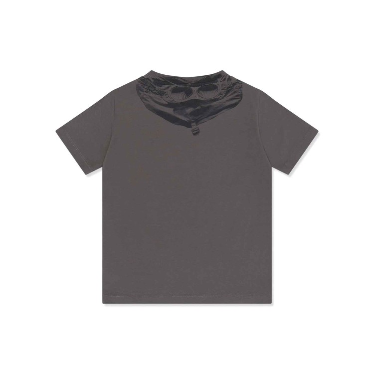 C.P. COMPANY T-shirt antracite con logo sul petto bambini