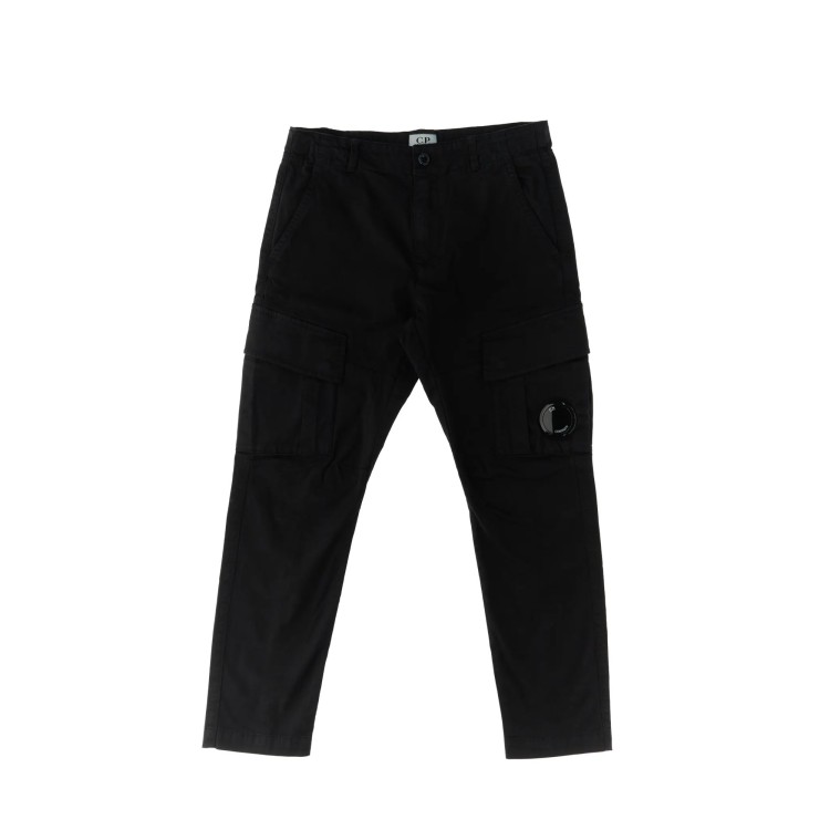 C.P. COMPANY Pantalone nero cargo Lens bambino