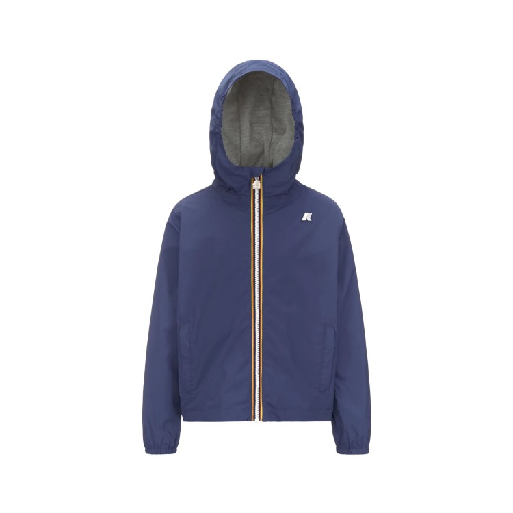 K-WAY Giacca blu antivento foderata bambini