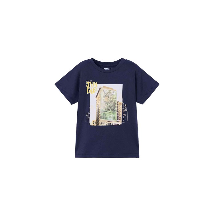 MAYORAL T-shirt blu con applicazione lenticolare bambino