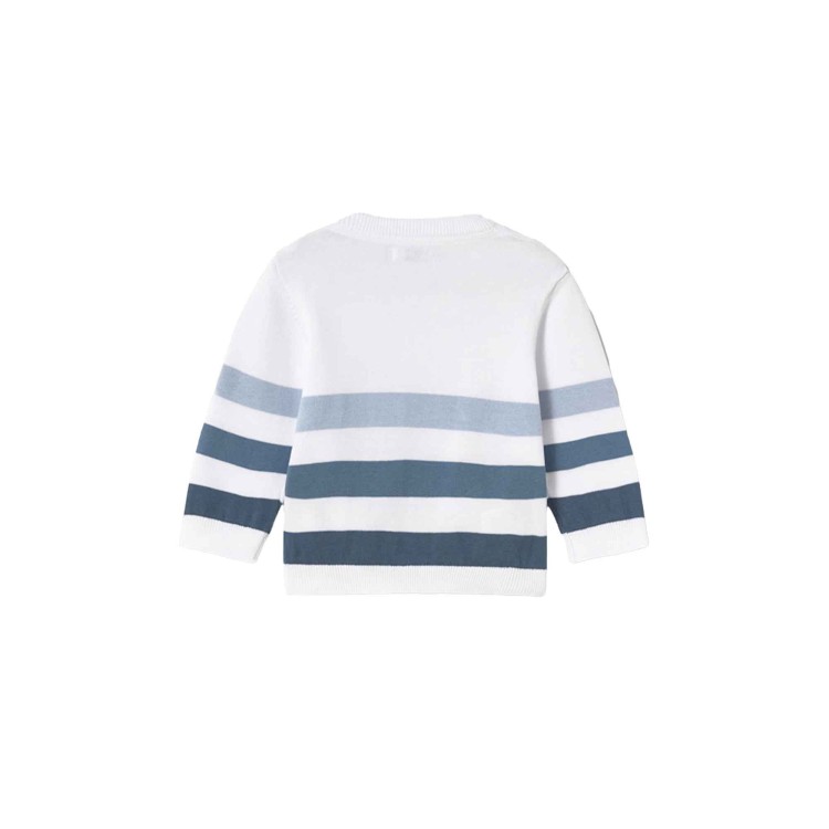 MAYORAL Maglione bianco a righe blu neonato