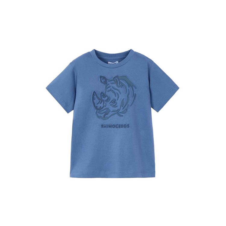 MAYORAL T-shirt azzurra con stampa in rilievo bambino