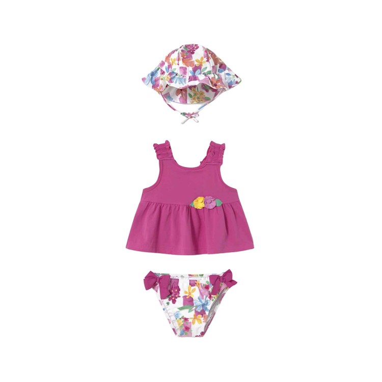 MAYORAL Completo da mare fucsia 3 pezzi neonata