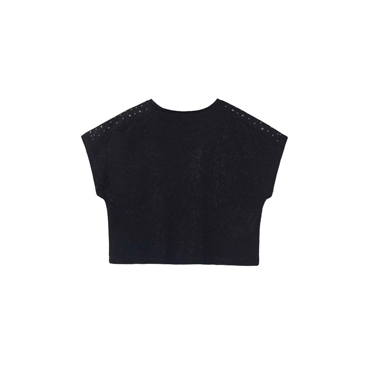 MAYORAL T-shirt nera cropped bambina