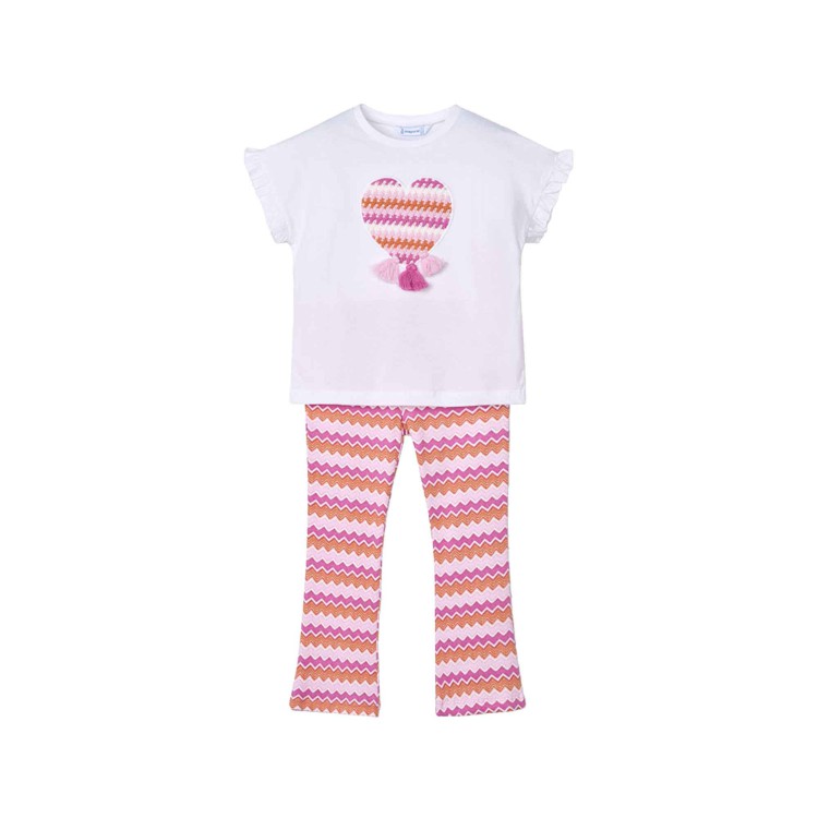 MAYORAL Set rosa leggings e t-shirt bambina