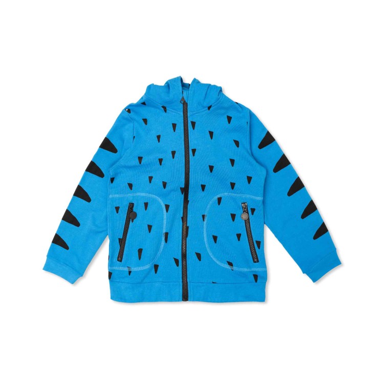 STELLA McCARTNEY Felpa blu full-zip con cappuccio bambini