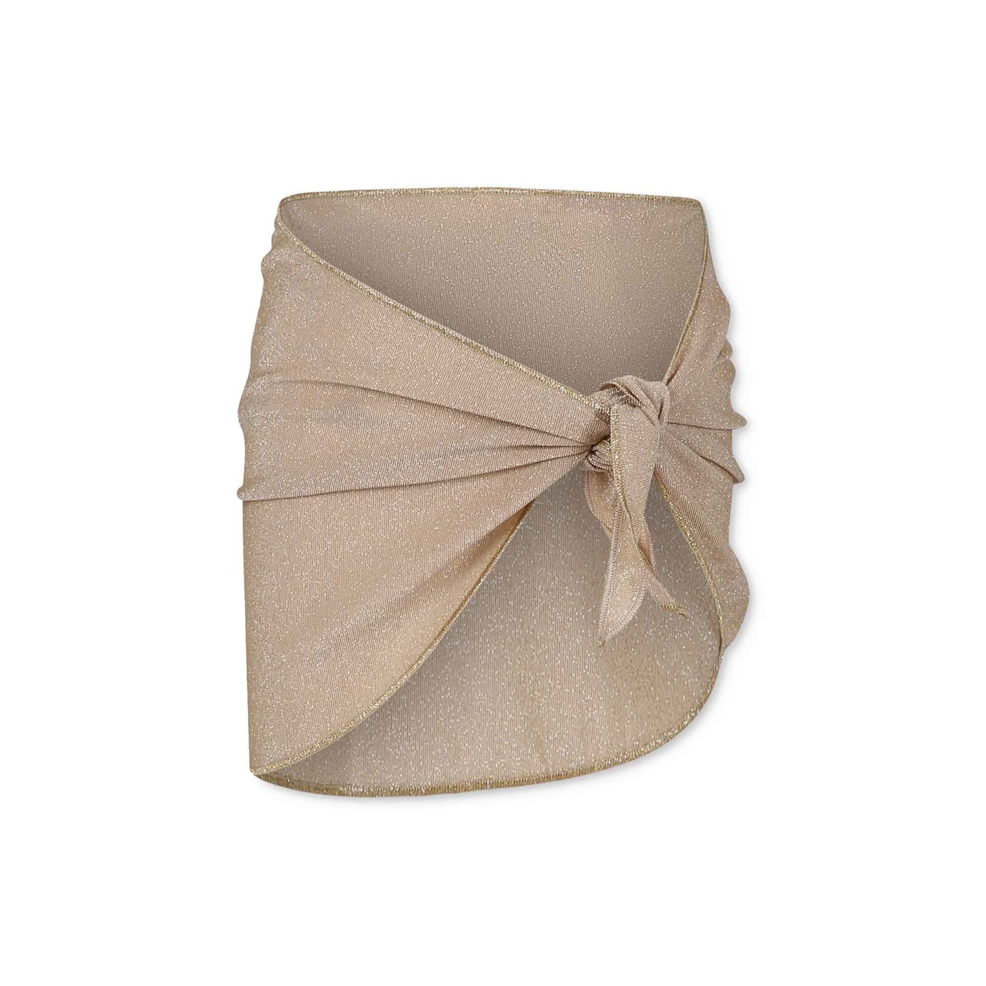 SAINT BARTH Copricostume beige lurex bambina