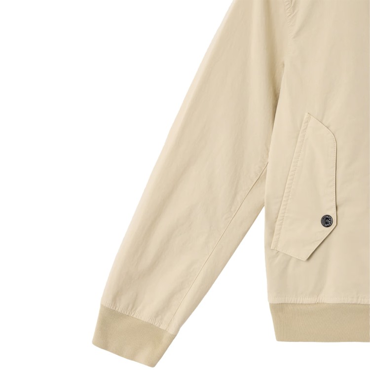 STONE ISLAND Bomber sabbia in cotone stretch con tasche bambini