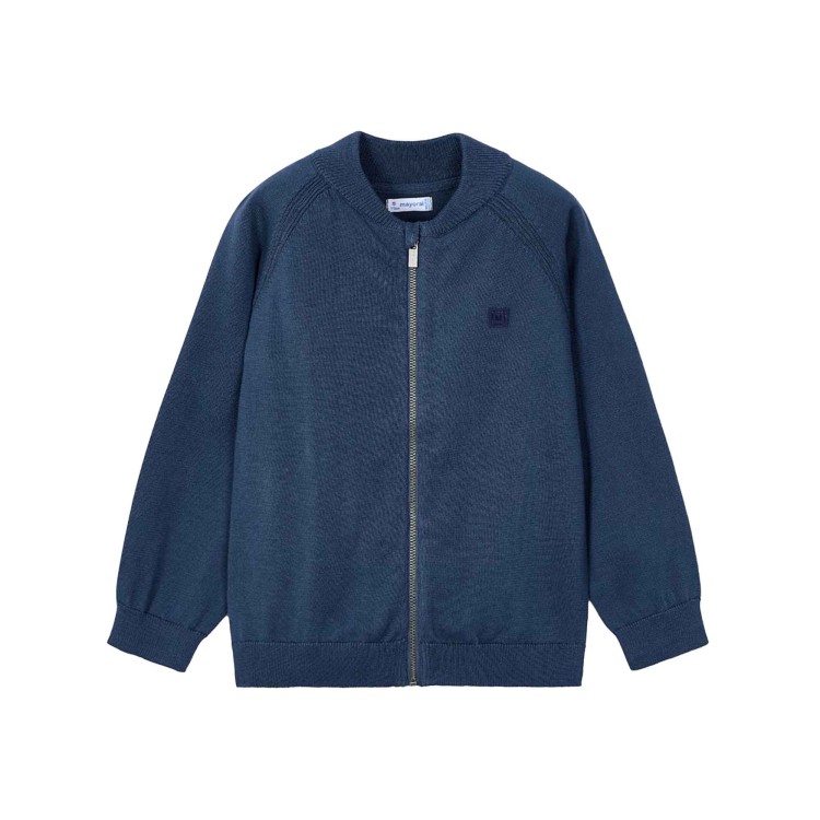 MAYORAL Felpa blu navy full-zip girocollo bambino