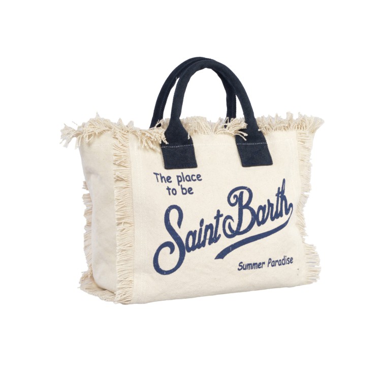 SAINT BARTH Borsa Colette avorio e blu bambina
