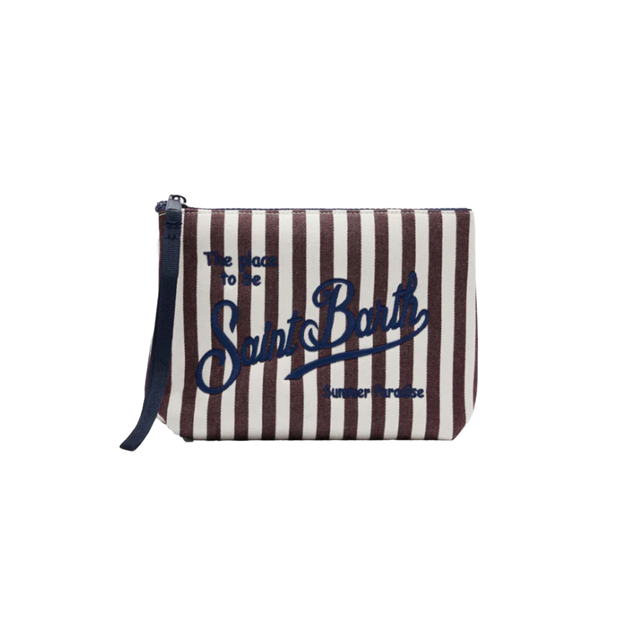 SAINT BARTH Pochette effetto denim a righe bambina