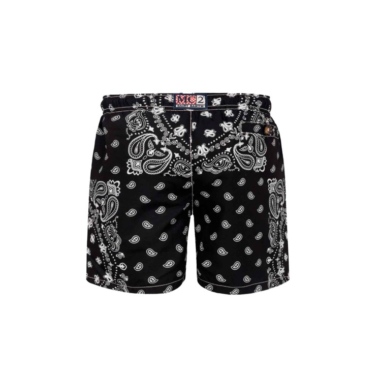 SAINT BARTH Costume nero stampa bandana bambino
