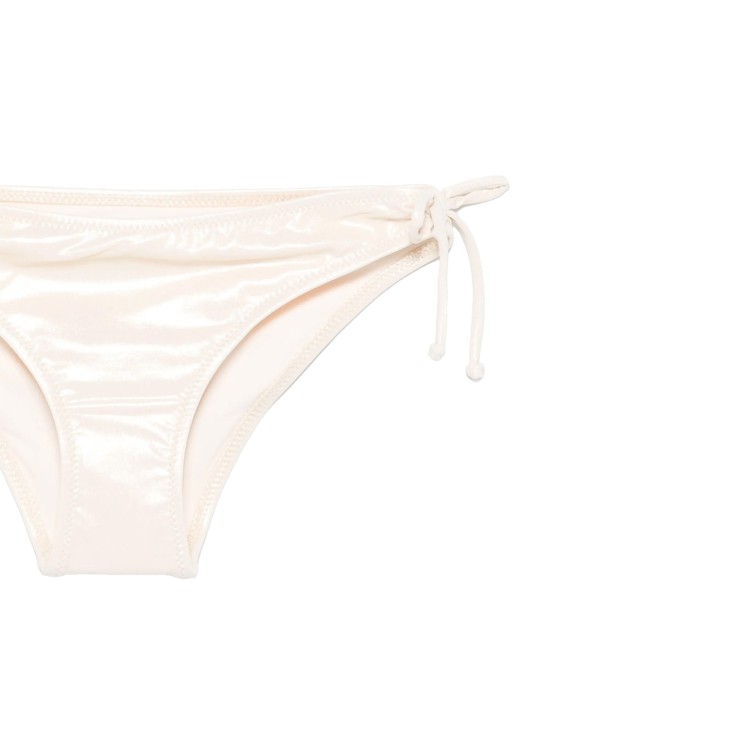 SAINT BARTH Bikini beige metallizzato bambina