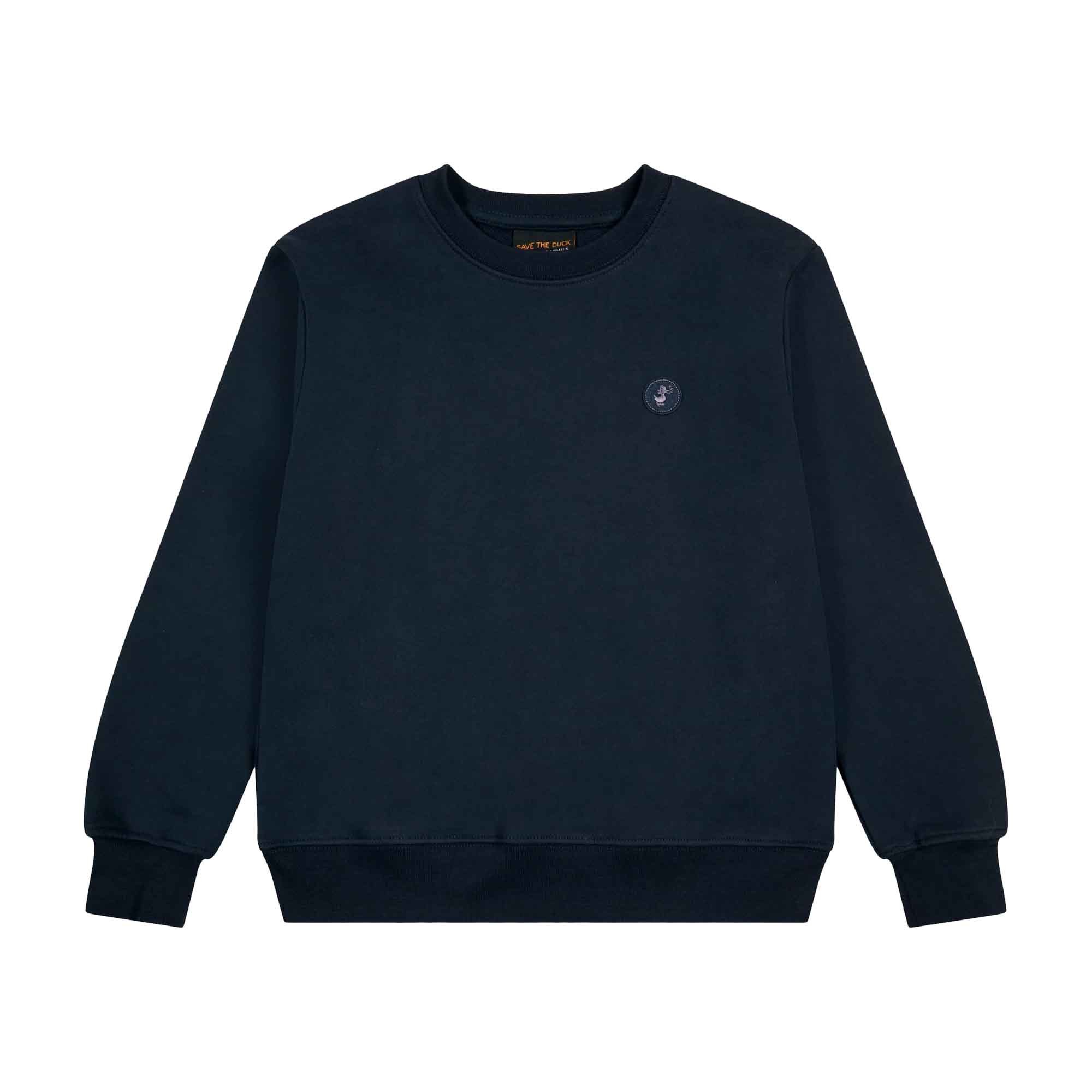 SAVE THE DUCK Felpa blu navy girocollo bambini