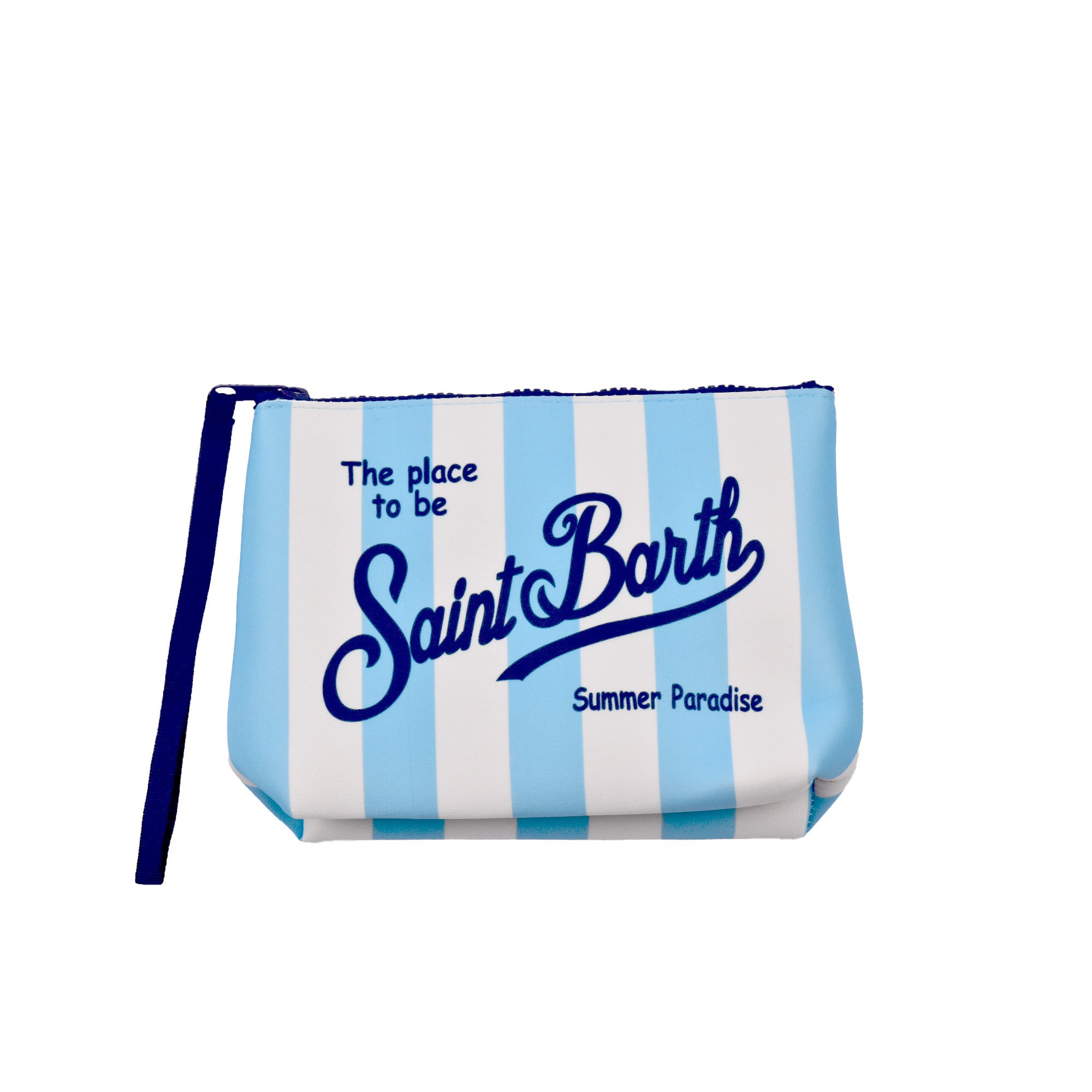 SAINT BARTH Pochette a righe celesti bambini
