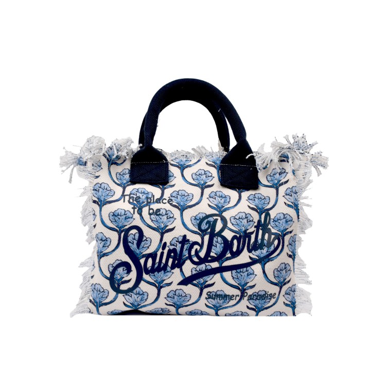 SAINT BARTH Borsa Colette fiori azzurri stampati bambina