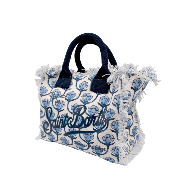 SAINT BARTH Borsa Colette fiori azzurri stampati bambina