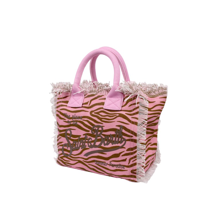 SAINT BARTH Borsa Colette zebrata rosa e marrone bambina