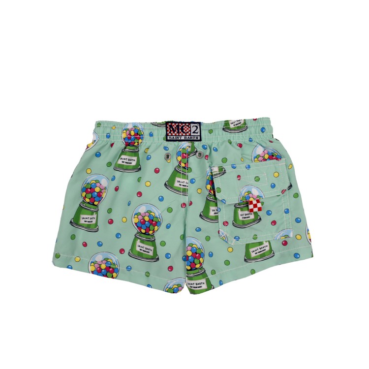 SAINT BARTH Costume verde Gum Machine bambino