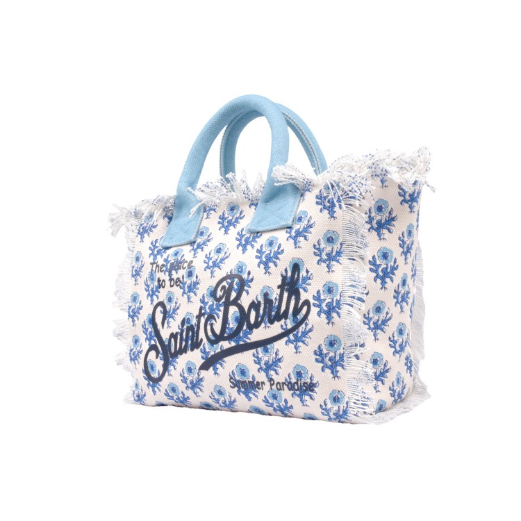 SAINT BARTH Borsa Colette bianca motivo floreale bambina