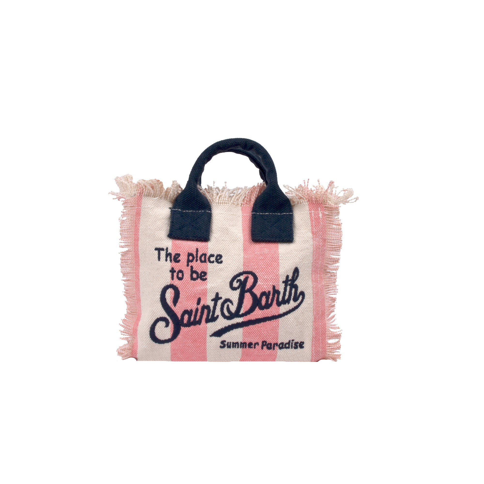 SAINT BARTH Borsa Vanity mini bianca e blu bambina