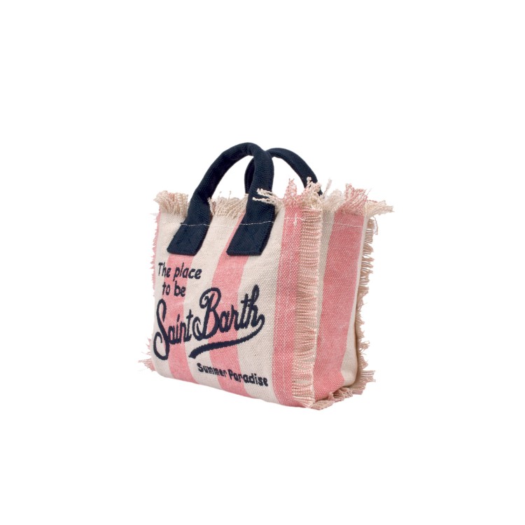 SAINT BARTH Borsa Vanity mini bianca e blu bambina