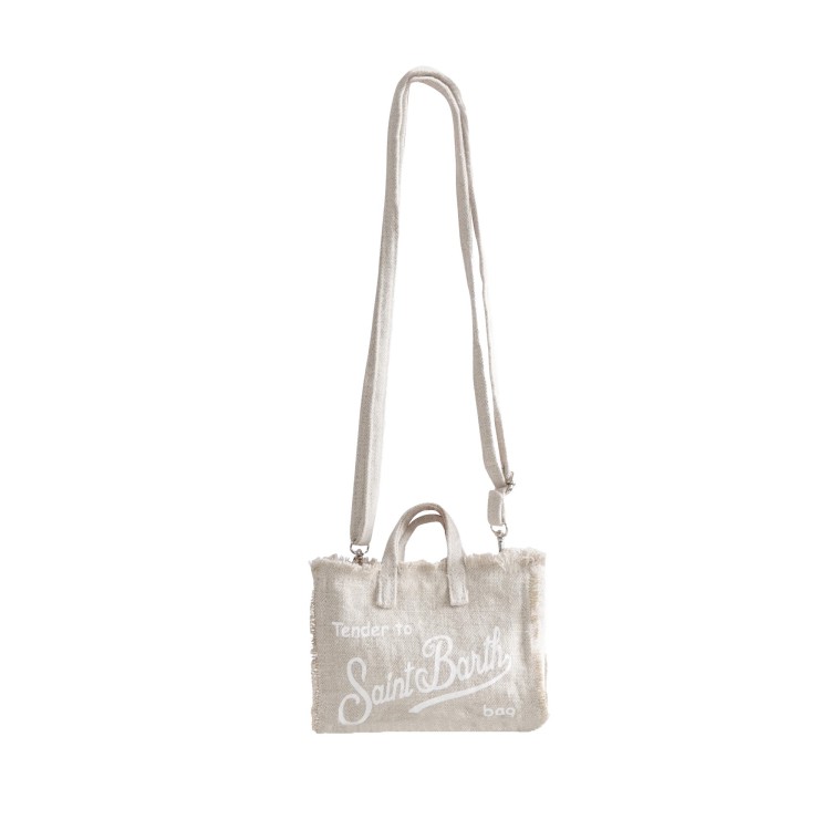 SAINT BARTH Borsa per telefono beige in lino bambina