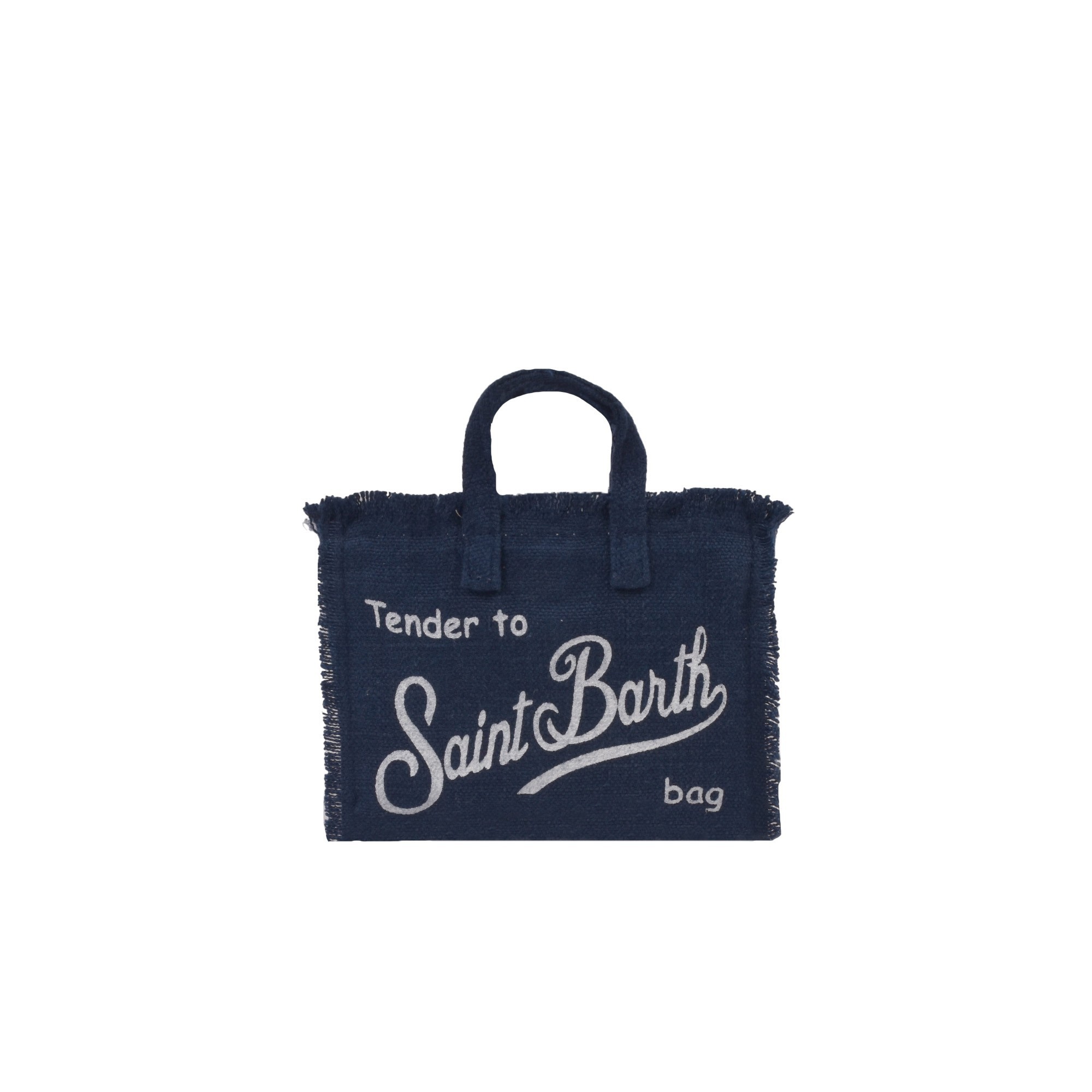 SAINT BARTH Borsa per telefono blu navy in lino bambina