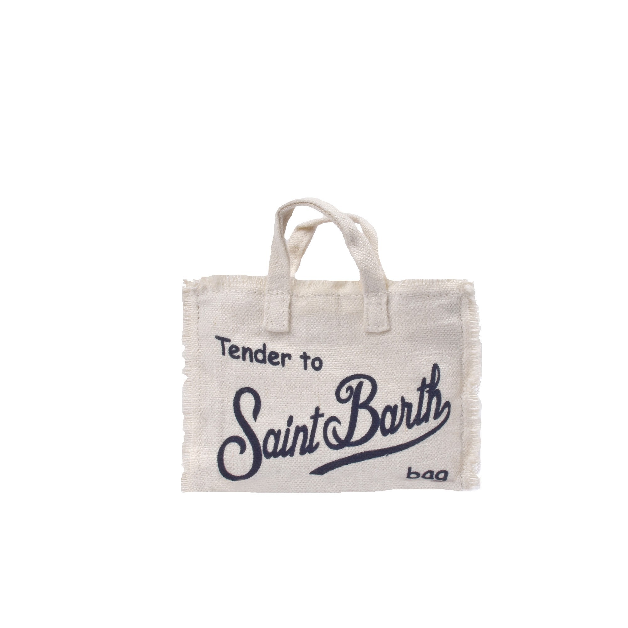 SAINT BARTH Borsa per telefono panna in lino bambina
