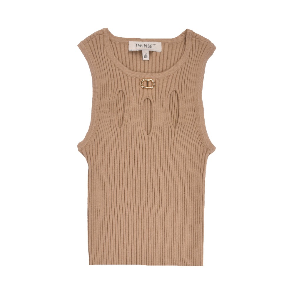TWIN-SET Top sabbia...