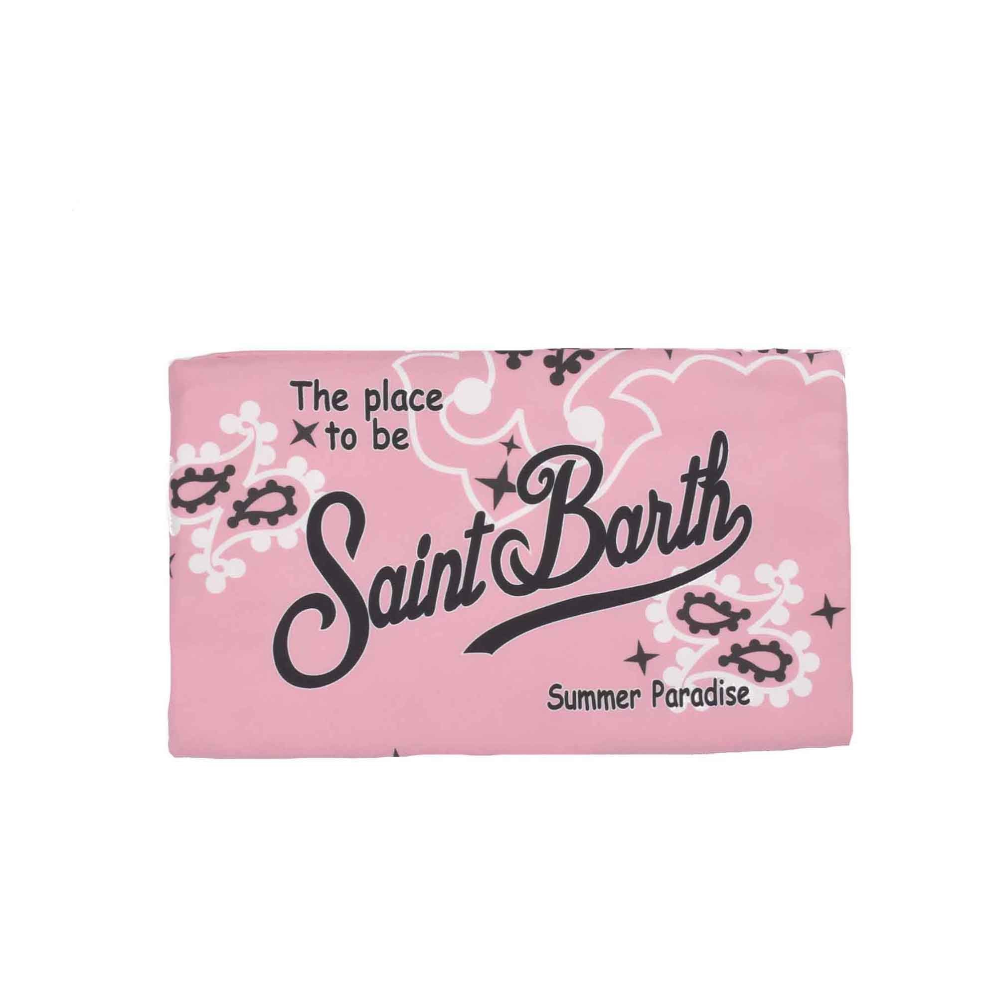 SAINT BARTH Telo mare bandana rosa bambini