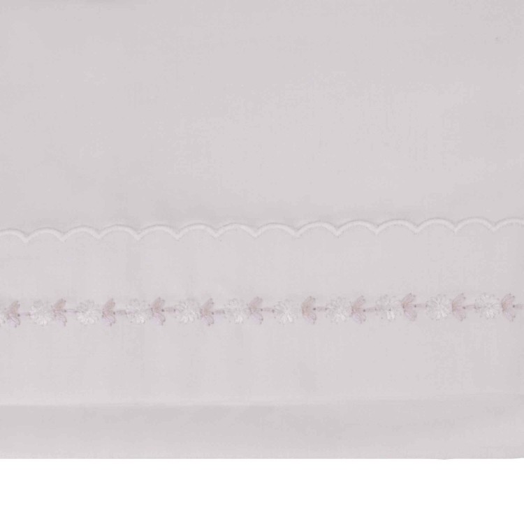 MARLU' Set lenzuolino con fiori rosa neonata