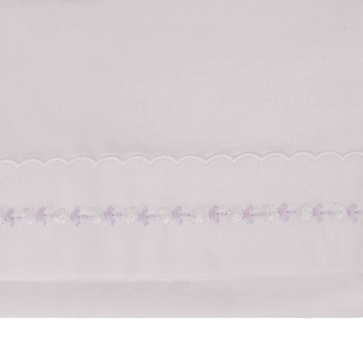 MARLU' Set lenzuolino con fiori lavanda neonata