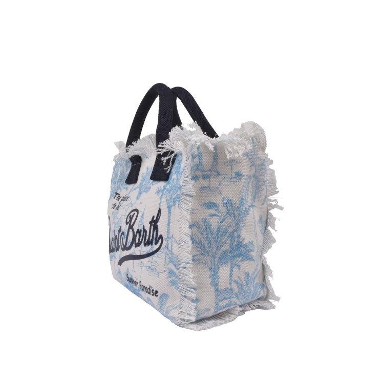 SAINT BARTH Borsa Colette stampa Saint Beach celeste bambina