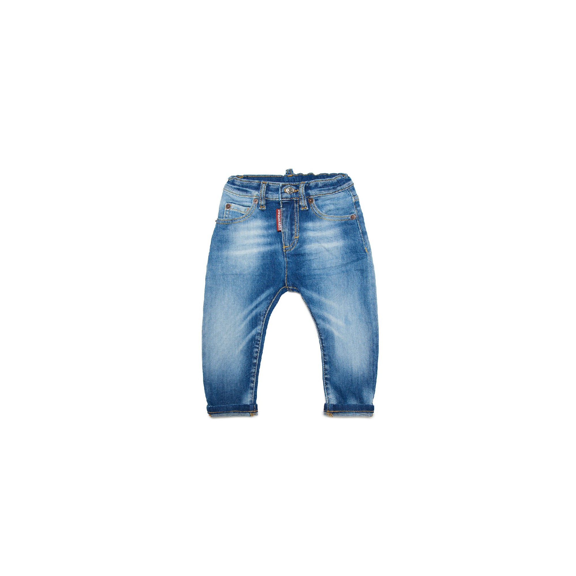 DSQUARED Jeans azzurri slavati neonato