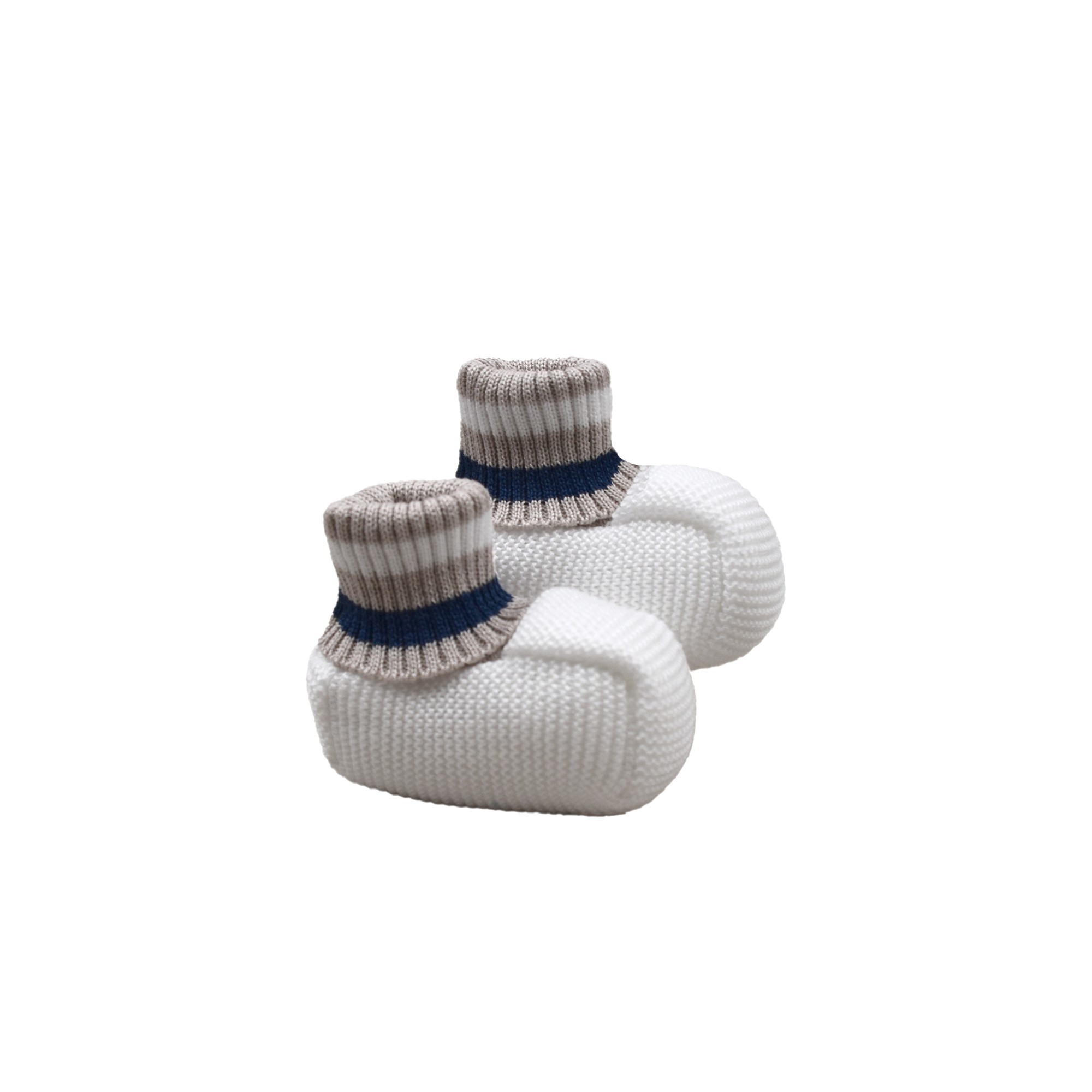 MARLU' Scarpine bianche e blu neonato