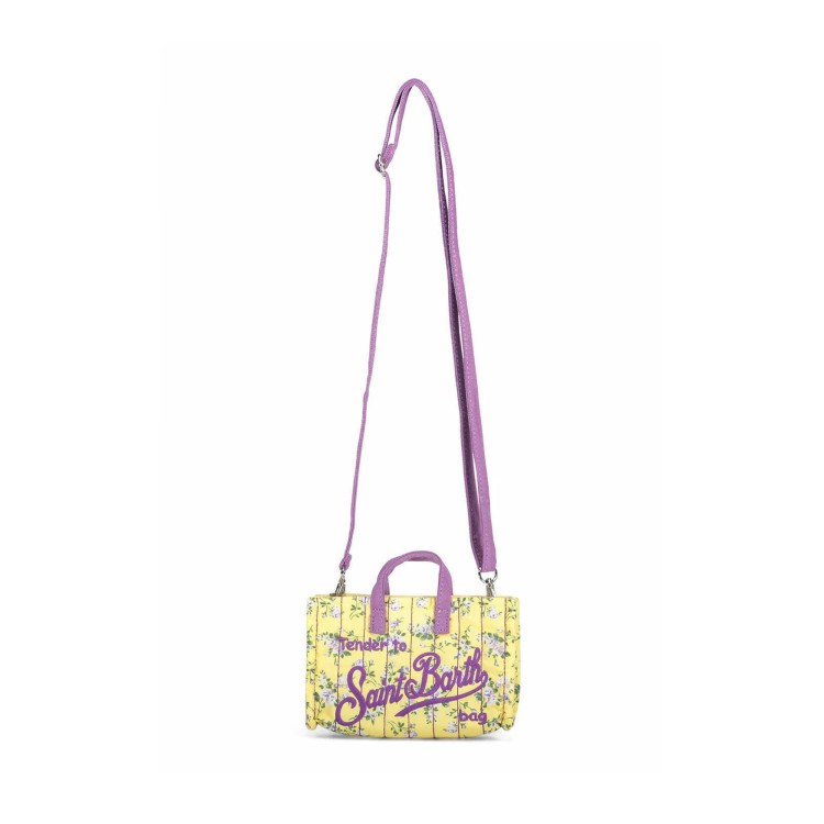 SAINT BARTH Borsa per telefono gialla con fiori bambina