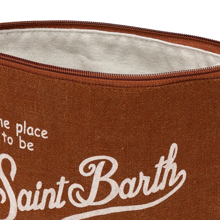 SAINT BARTH Pochette marrone in lino bambini