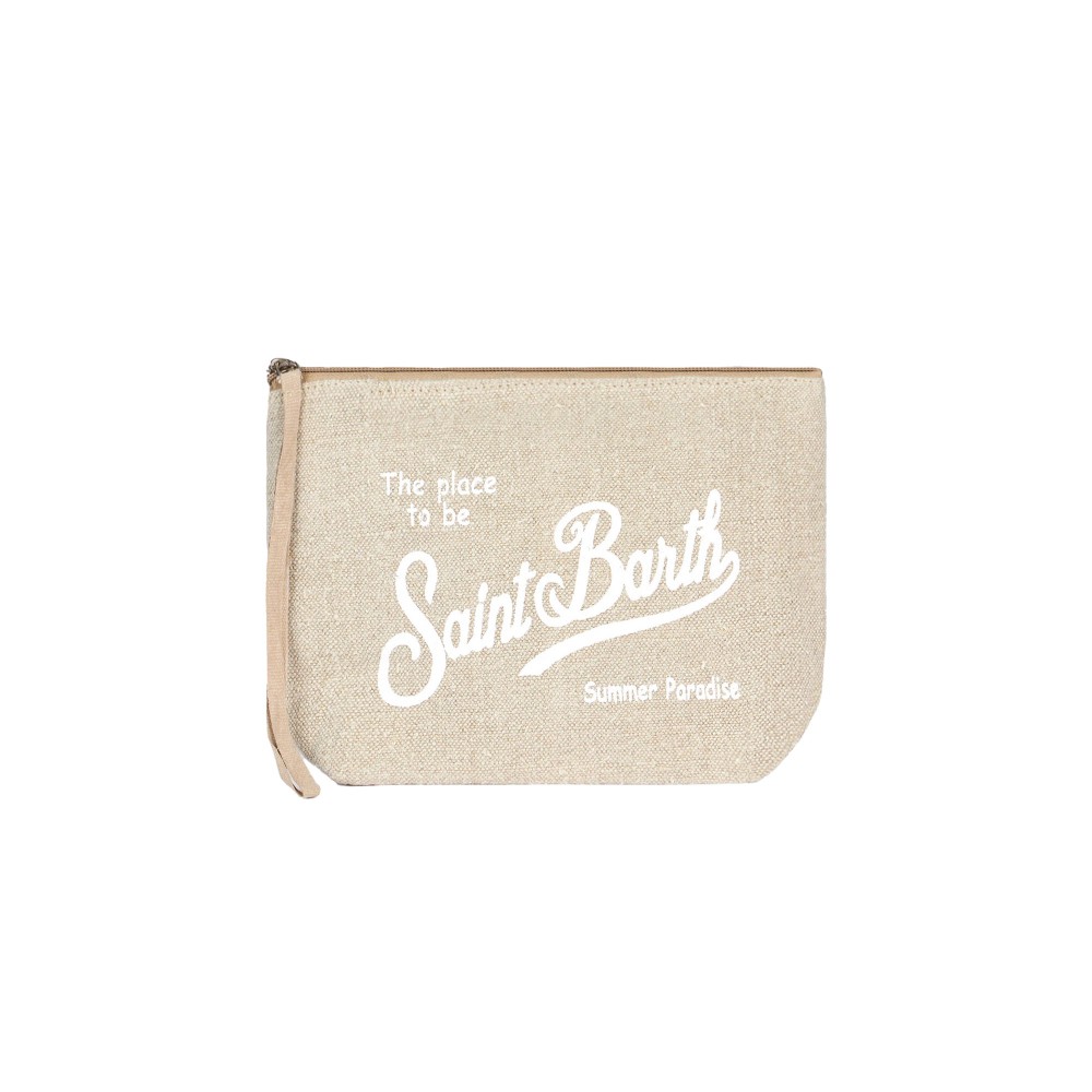 SAINT BARTH Pochette beige...