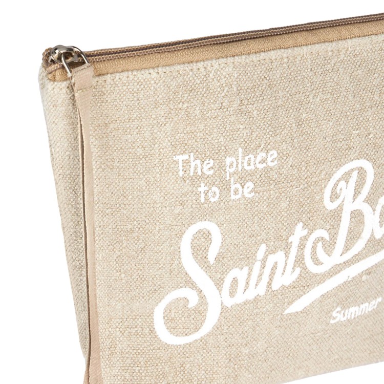 SAINT BARTH Pochette beige in lino bambini