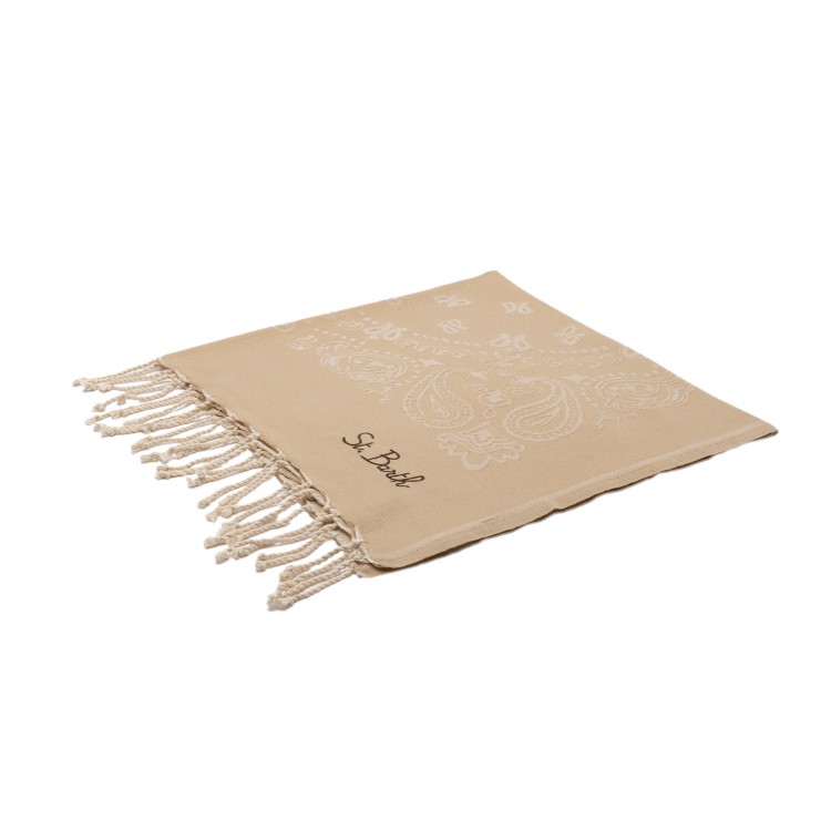 SAINT BARTH Telo mare beige paisley bambini
