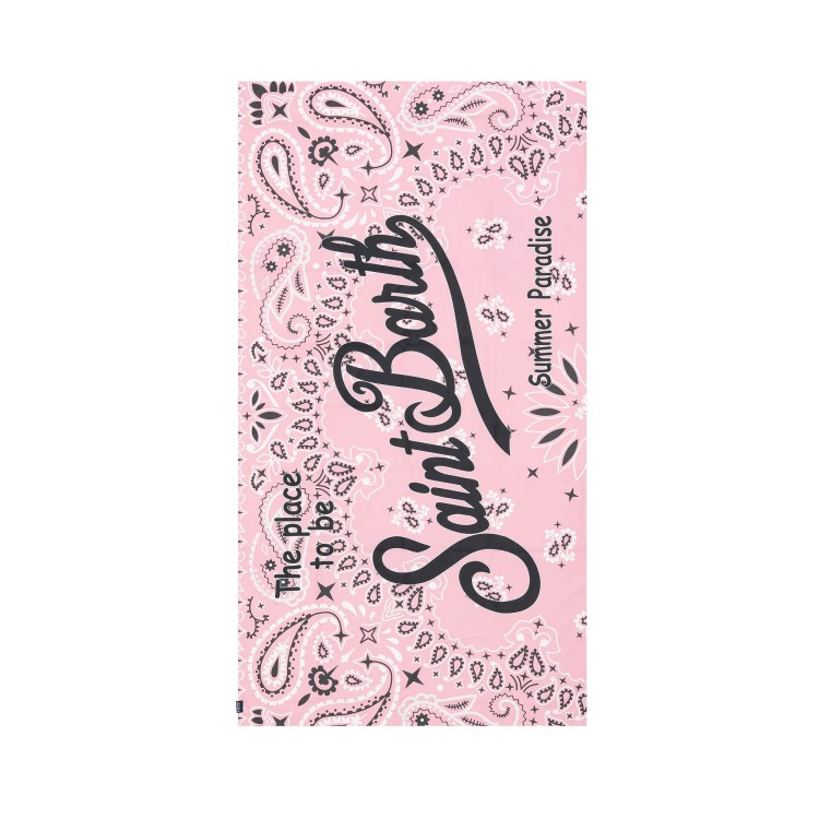 SAINT BARTH Telo mare bandana rosa bambini