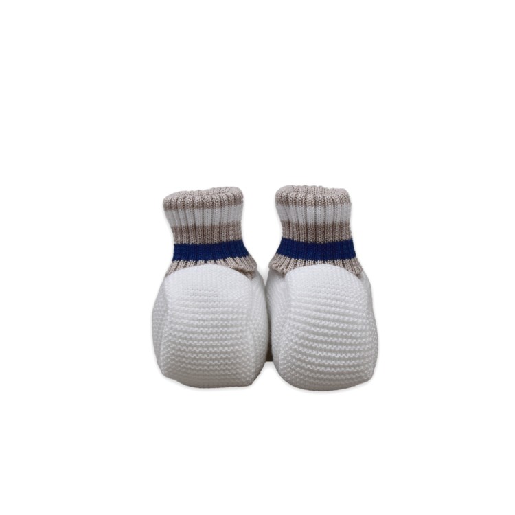 MARLU' Scarpine bianche e blu neonato