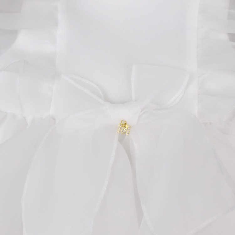 MARLU' Vestito bianco elegante neonata